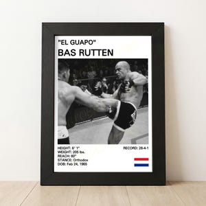 Bas Rutten MMA Poster: Global Icons Print