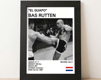 Bas Rutten MMA Poster: Global Icons Print
