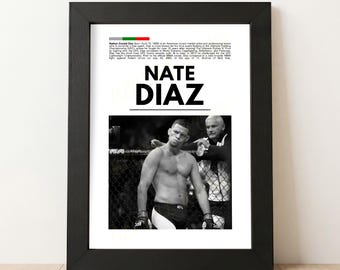 Nate Diaz Poster: Mixed Martial Arts