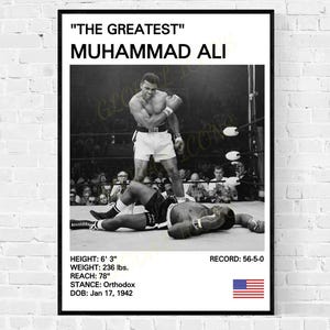 Muhammad Ali Boxing Poster: Vintage Boxing Art Print