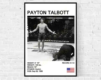 Payton Talbott MMA Poster: Global Icons Knockout Print