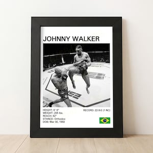 Johnny Walker MMA Poster: Brazilian Fighter Print