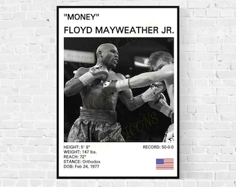 フロイド・メイウェザー・ジュニアのサイン入り8x10ボクサー