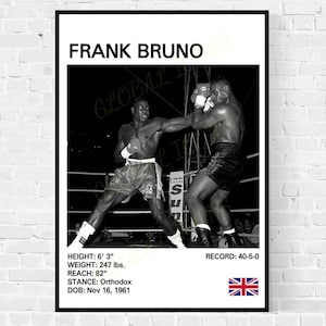 Frank Bruno Boxing Poster: Semi-Gloss Art Print
