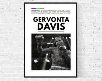 Gervonta Davis Print, Gervonta Davis Poster, Gervonta Tank Davis Boxing Poster
