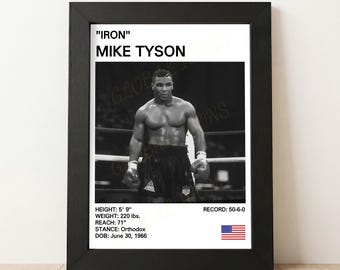 Poster de boxe Mike Tyson : Iron Mike Impression artistique
