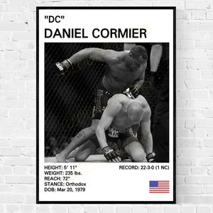 Daniel Cormier Poster, Daniel Cormier Print, MMA DC, Man Cave, Gift For Him