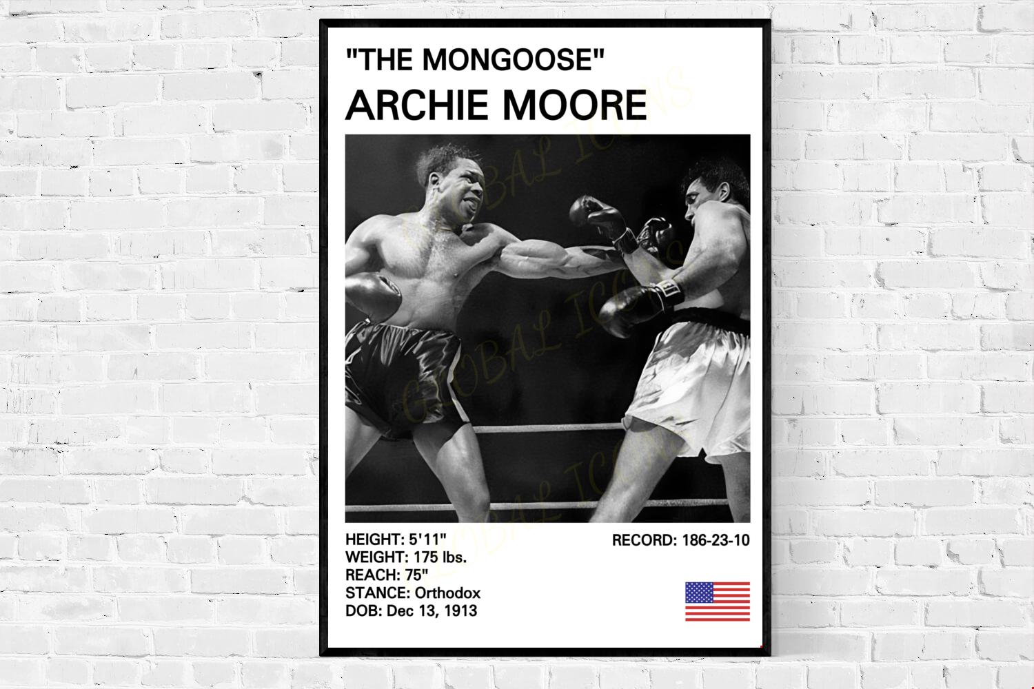 Archie Moore Boxing Poster: Vintage Boxing Art Print - Etsy