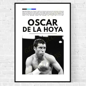 Oscar De La Hoya Print, Oscar De La Hoya Boxing Poster, Boxing Posters, Boxing Gifts