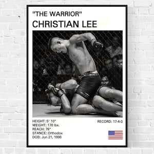 Christian Lee Poster, Christian Lee Print, Mixed Martial Arts, MMA