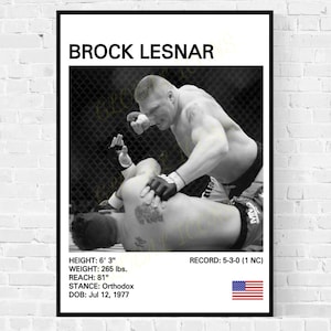Brock Lesnar Poster, Brock Lesnar Drucke, MMA Poster, Mixed Martial Arts