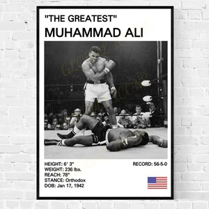 thumbnail image 2 of Muhammad Ali Boxing Classic Poster Print - Sizes A5 To A3 - Free Delivery 2 of 4