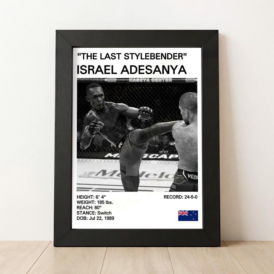 Stylebender Poster Israel Adesanya Print, Izzy Adesanya Poster, Stylebender, MMA, - Etsy