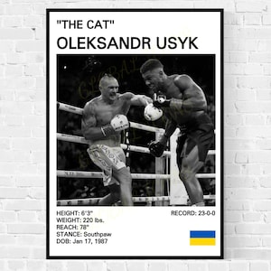 Oleksandr Usyk Poster, Oleksandr Usyk Print, Ukraine Boxing Poster