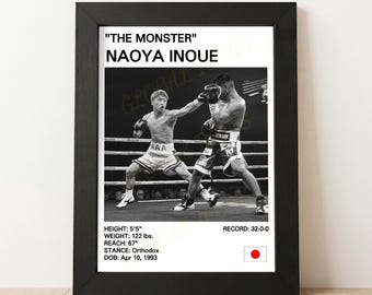 Naoya Inoue Poster, Naoya Inoue Pint, Boxing Posters, Boxing
