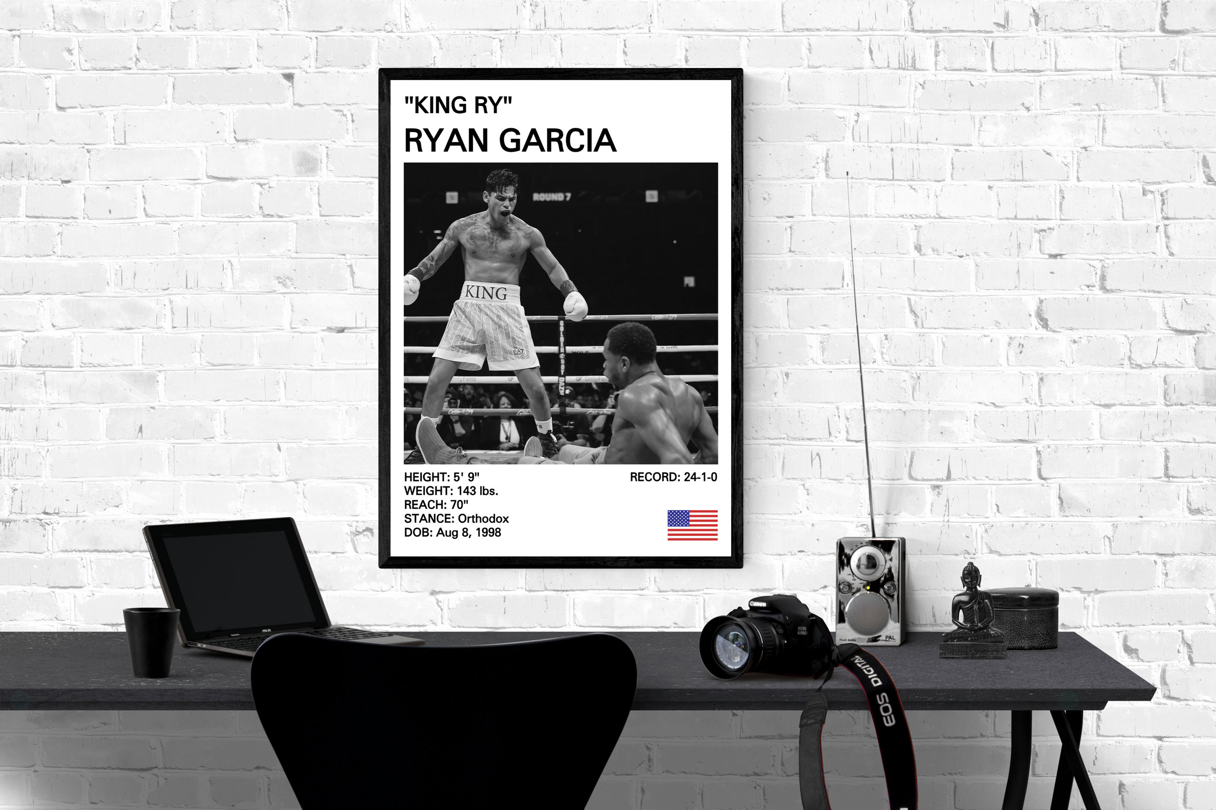 Ryan Garcia Poster, Ryan Garcia Print, King Ry Boxing Poster Ryan Garcia Poster, Ryan Garcia Print, King Ry Boxing Poster