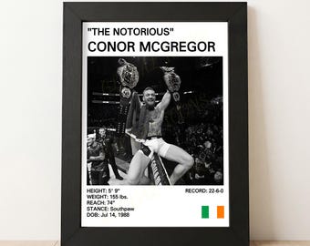 Conor McGregor "The Notorious" MMA Poster: Fan Art Print