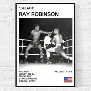 Vintage 1963 Sugar Ray Robinson Armand Vanucci Boxing Poster