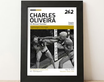 Charles Oliveira v Michael Chandler MMA Poster