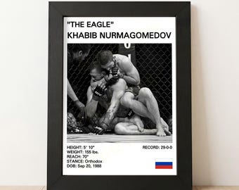 Khabib Nurmagomedov 'The Eagle' MMA Poster