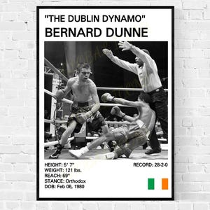 Bernard Dunne Print, Bernard Dunne Poster, Irish Boxing, Boxdruck