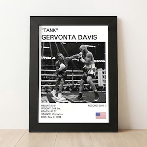 Poster di boxe di Gervonta 'Tank' Davis: stampa semilucida