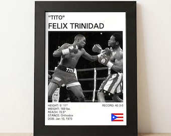 ボクシング ポスター boxing posterホプキンス✕ジョッピーマヨルガ TRINIDAD Vs HOPKINS Fight Poster - Etsy