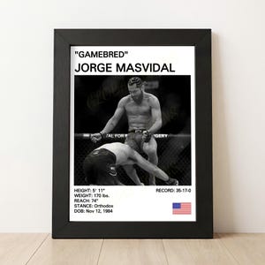 Póster Jorge Masvidal 'Gamebred' MMA