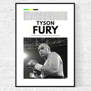 Póster de Tyson Fury, Impresión de Tyson Fury, El Rey Gitano, Boxeo de peso pesado
