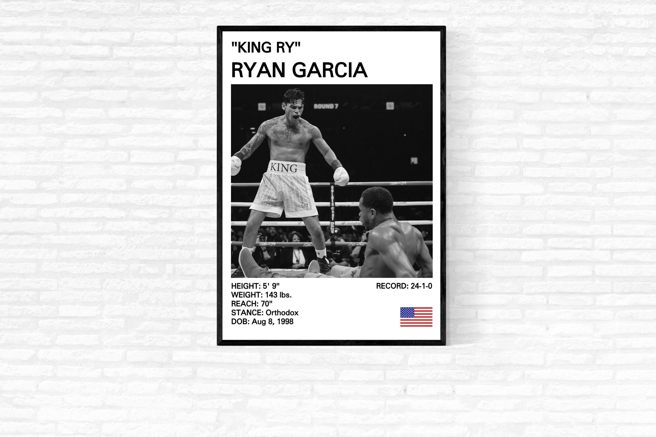 Ryan Garcia Poster, Ryan Garcia Print, King Ry Boxing Poster Ryan Garcia Poster, Ryan Garcia Print, King Ry Boxing Poster