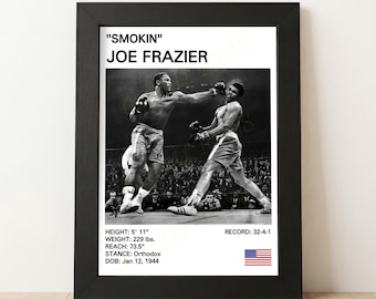 Joe Frazier 'smokin' Boxing Poster - Etsy