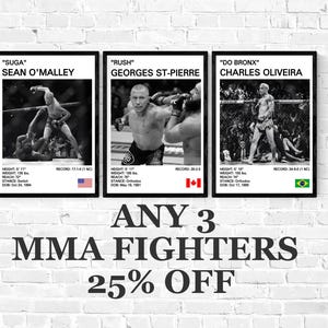 MMA Poster 25% Rabatt! MMA Drucke, Mixed Martial Arts