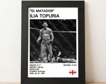 Ilia Topuria 'El Matador' MMA Cartel Impresión