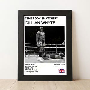 Póster de boxeo de Dillian Whyte: La impresión de El ladrón de cuerpos