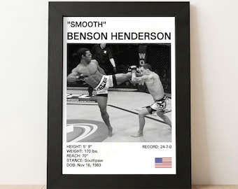 Benson Henderson MMA Poster: MMA Fighter Print
