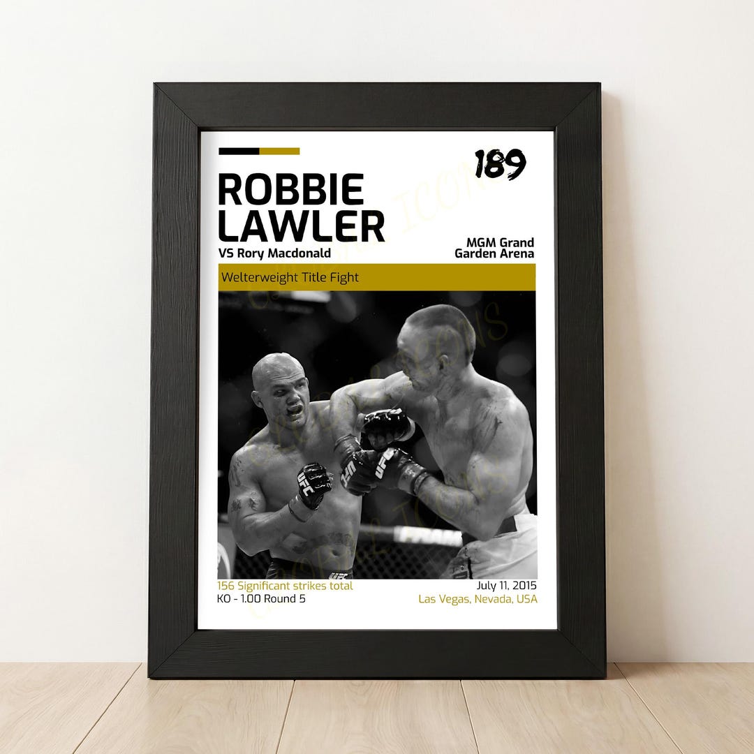 Roddie Rory Robbie Lawler V Rory Macdonald MMA Poster - Etsy