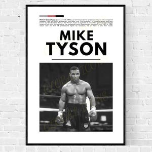 Mike Tyson Print, Mike Tyson Poster, Iron Mike Tyson Boxing Poster
