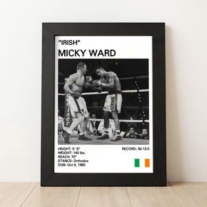 Mickey Ward 'Irish' bokskunstposter