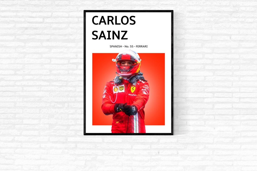 Carlos Sainz Print, Carlos Sainz Poster, Formula 1, Racing Driver, F1 ...