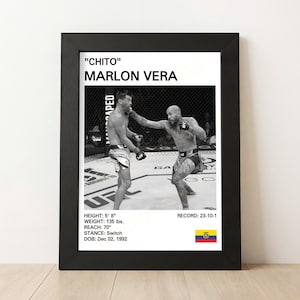 Póster de MMA de Marlon Vera "Chito": Impresión artística de nocaut