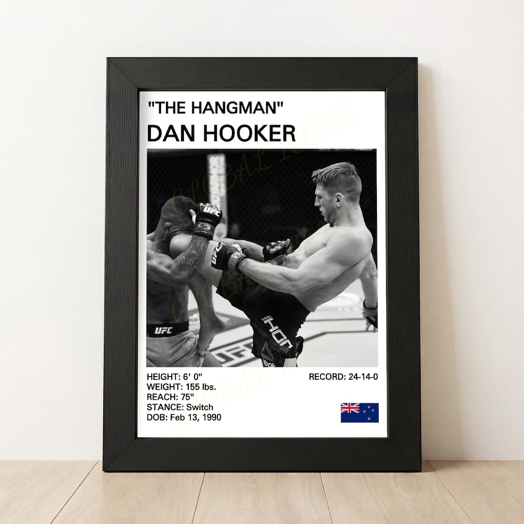 Dan Hooker MMA Poster, the Hangman, UFC - Etsy