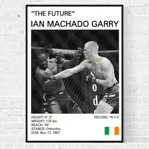 Poster di Ian Garry, Stampa di Ian Machado Garry, Il futuro, Stampe MMA, Poster MMA