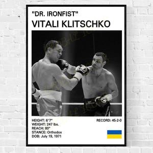 Viatli Klitschko Poster, Vitali Klitschko Print, Boxing Poster, Boxing Collectibles