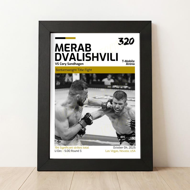 Merab Poster Merab Dvalishvili V Cory Sandhagen, MMA Poster - Etsy