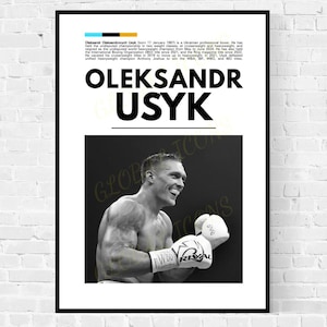 Oleksandr Usyk Print, Oleksandr Usyk Poster, Boxing Poster