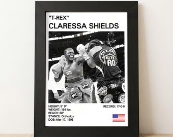 Claressa Shields Boxing Poster, Claressa Shields Print