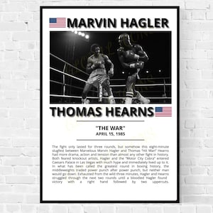 Marvin Hagler v Thomas Hearns, The War, Boxing Posters, Boxing Gifts