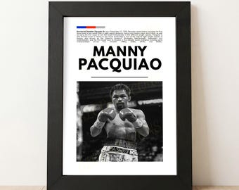 マニー・パッキャオのサイン入りボクシング写真。額入り - Etsy 日本