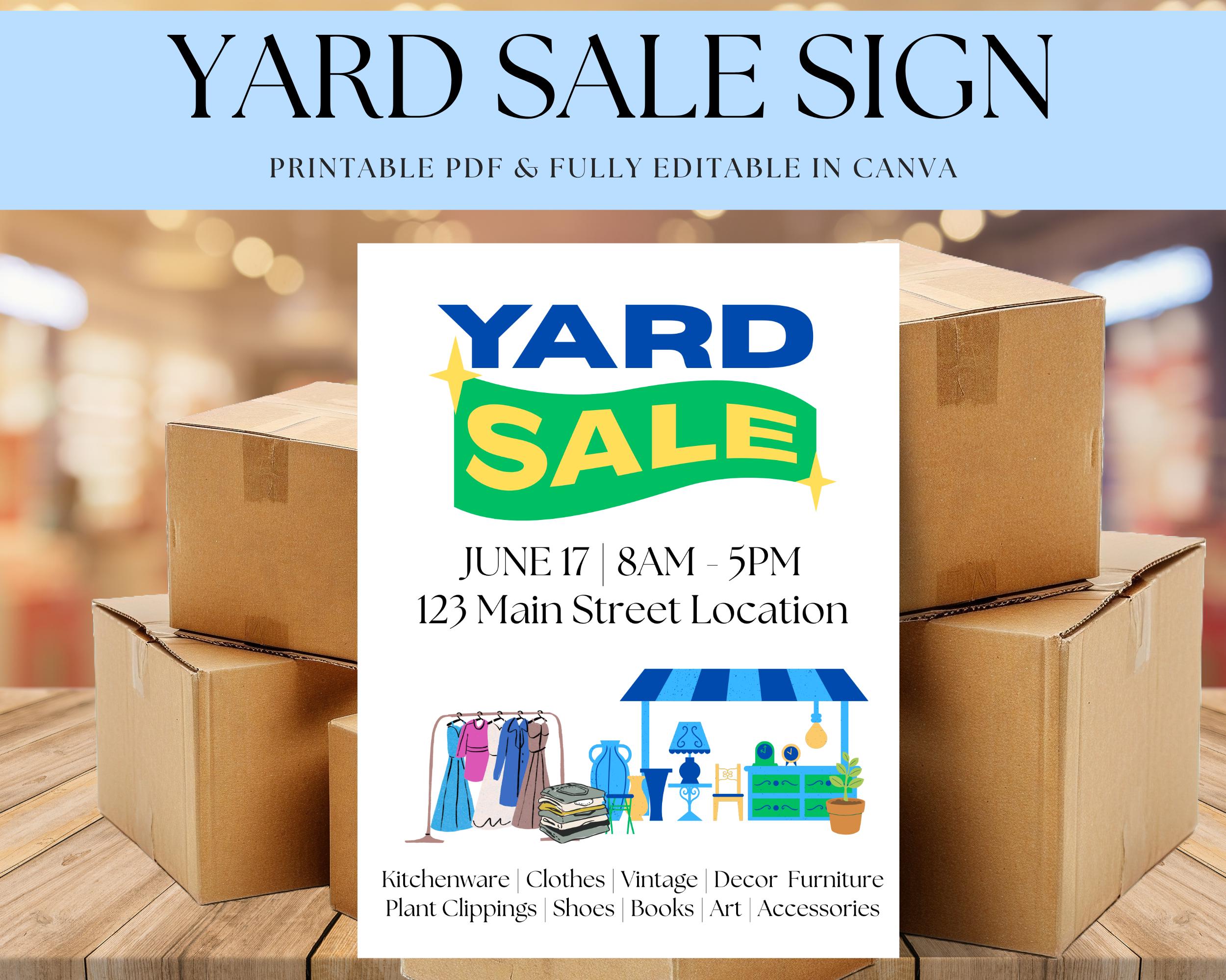Garage Sale Planner Printable Bundle | 11-page Yard Sale Organizer ...
