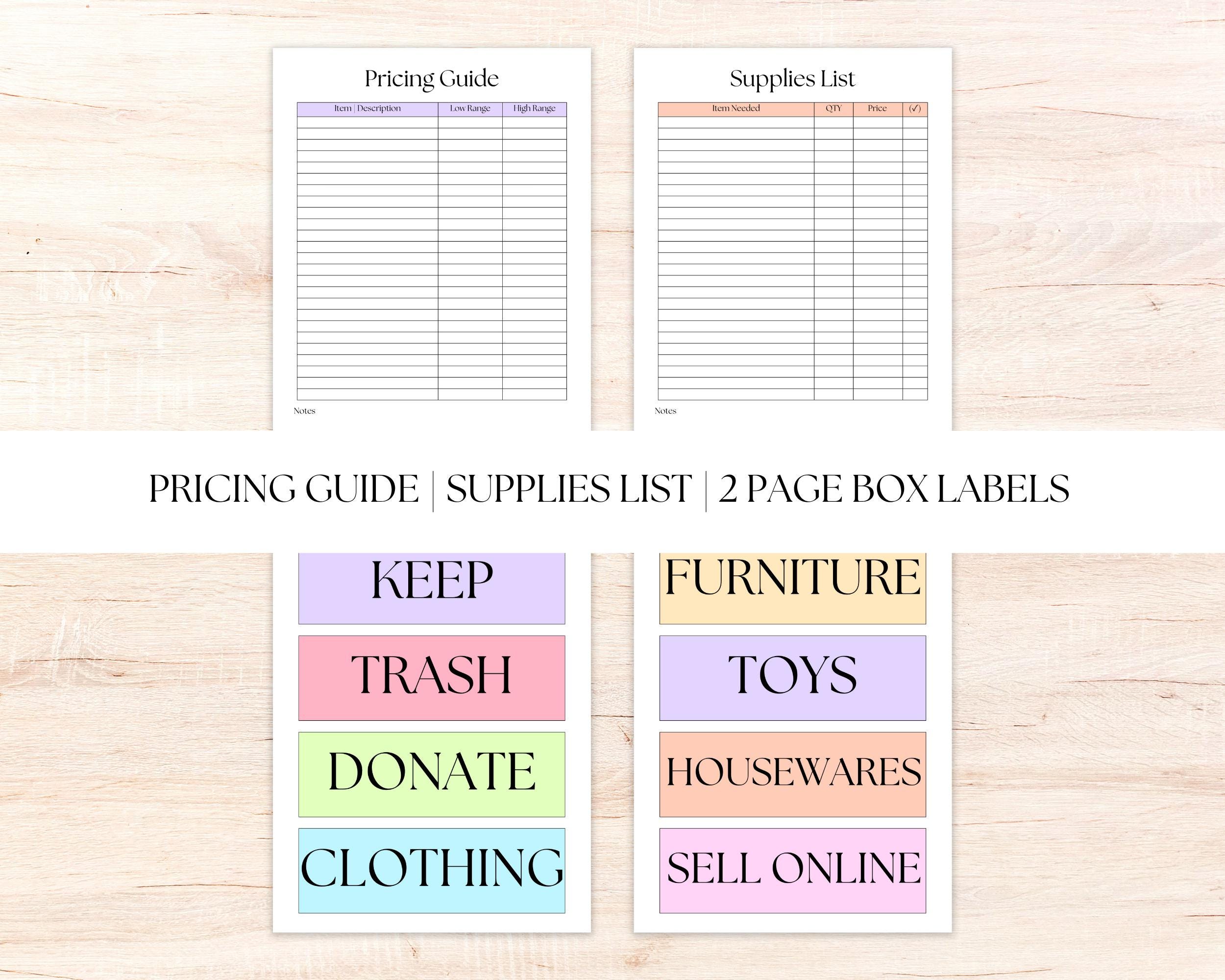 Garage Sale Planner Printable Bundle | 11-page Yard Sale Organizer ...
